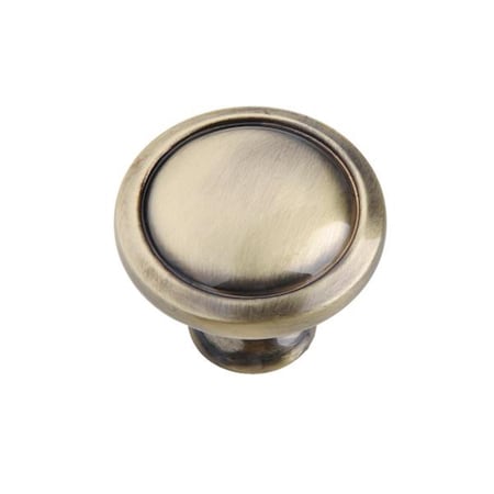 Utopia Alley Luna Antique Brass Cabinet Knob 1.2 inch Diameter HW327PLAB021